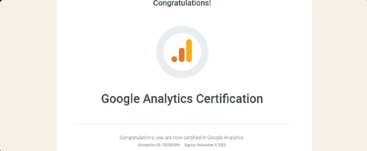 Google Analytics certification
