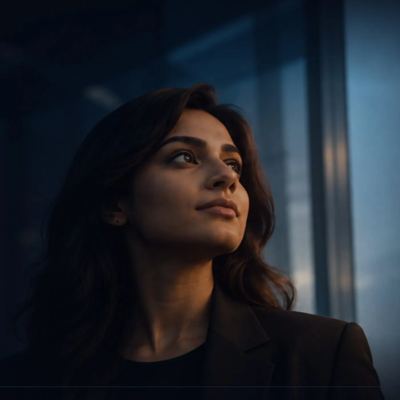 A marketing professional looking ahead